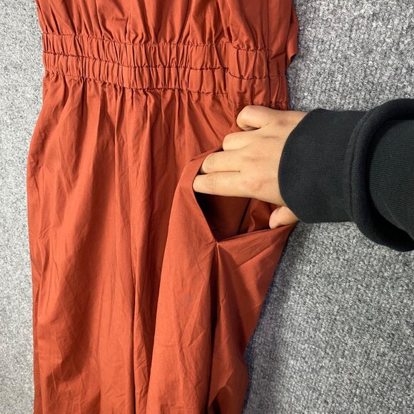 NEW Sans‎ & Sans Back Parting Off Square Neck Sleeveless Wide Leg Jumpsuit - Picture 6 of 14